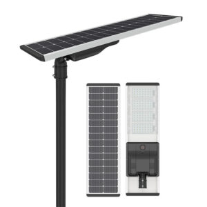 Alumbrado público solar Profesional 40w, 60w, 100w, 120w | Material del cuerpo de la lámpara Aluminio | Tiempo DE TRABAJO 8-40 horas/5-7 días | Vida útil L70>100, 000 horas | Distancia de instalación 20-45m | Clasificación IP IP66 | Timer dimming | Eficiencia 220LM /W | Lumen 8800LM - 26400LM