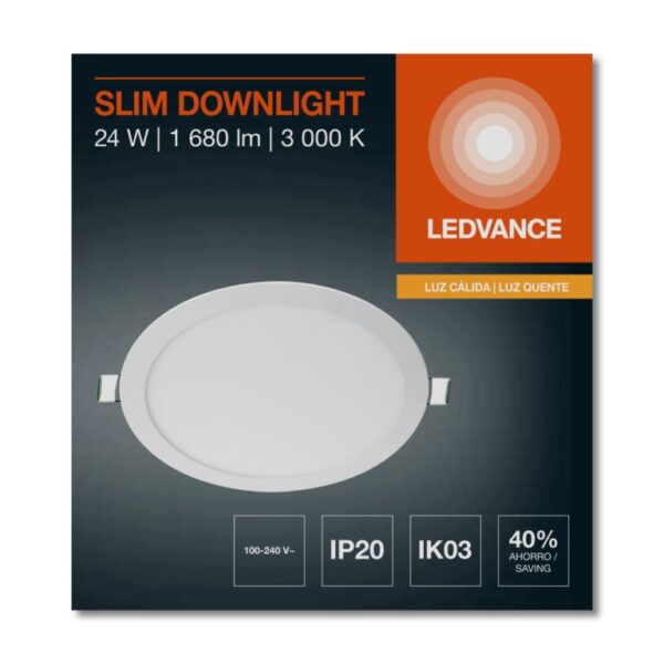 Panel Empotrable 24W/830 Redondo G2 - Ledvance