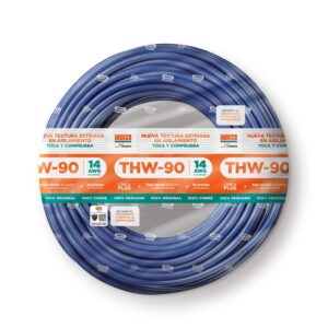 Cable Thw-90 Plus 450/750V 14 Awg Indeco - Azul- 100 Metros