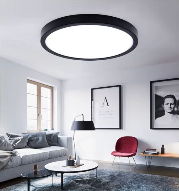 Luminaria Led Circular Tricolor Ip20 Sobreponer - Luz Blanca 24W - Lufardi