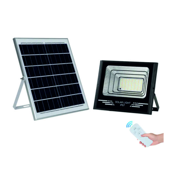 Luminaria Led Reflector Solar 300W 12V 6000K Ip66 Negro - Lufardi