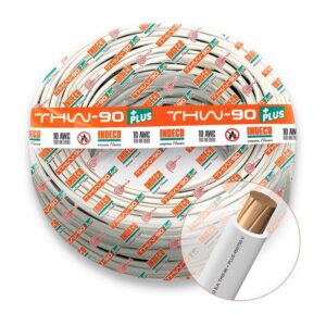 Cable Thw-90 Plus 450/750V 10 Awg Indeco - Blanco - 100 Metros