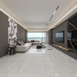 Piso Porcelanato Marmolizado Vitrificado Rodher Gris 60X60Cm 1.44M2
