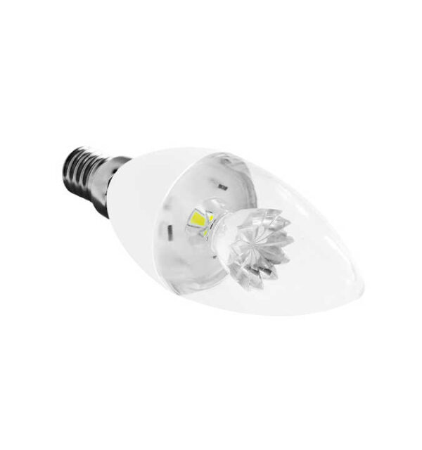 Foco Vela Transparente E14  6500k Luz Blanca 5w - Cbll