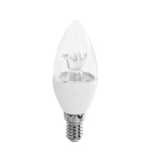Foco Vela Transparente E14  6500k Luz Blanca 5w - Cbll