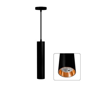 Colgante Tube Socket GU10 Negro / No Incluye Foco Gu10