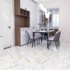 Porcelanato Vitrificado Marmolizado - Cartago - 60X60 Marmol Vetas Doradas