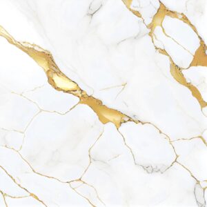Porcelanato Vitrificado Marmolizado - Cartago - 60X60 Marmol Vetas Doradas