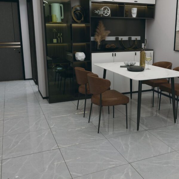 Piso Porcelanato Marmolizado Vitrificado Huiman Gris 60X60Cm 1.44M2