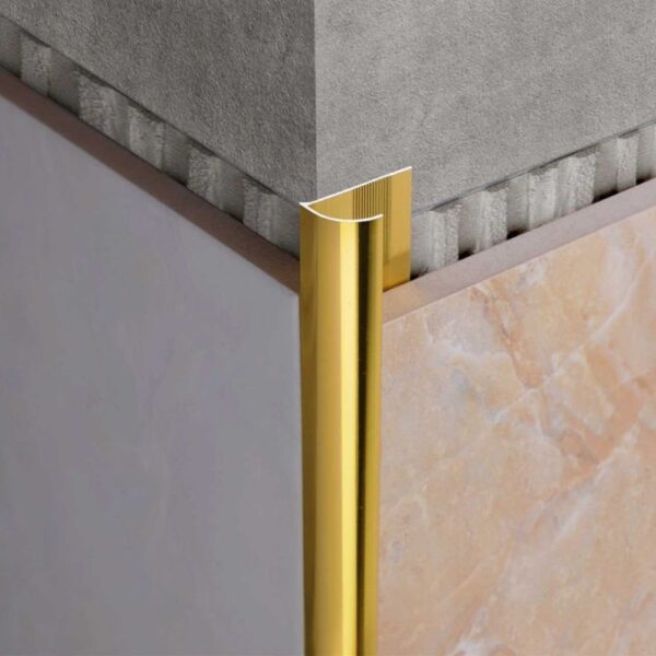 Perfil Aluminio Curvo Dorado 11.5Mm X 2.40M